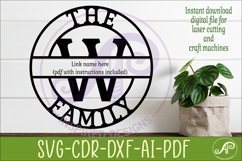 Monogram Family Letter W Name Sign SVG Product Image 2