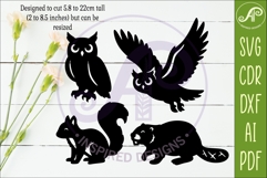 Woodland animal Silhouette animals for laser cutting 2 Product Image 2