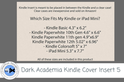 Dark Academia Kindle Cover Insert 5 Product Image 3