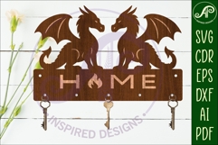 Dragons Key holder designs for wood and metal Product Image 2