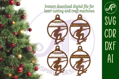 Skateboarder personalized Christmas Ornament SVG Product Image 2