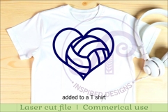Volleyball heart laser cut wall sign Product Image 2