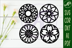 Floral Coasters, laser cut out flower coaster Product Image 2