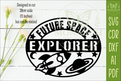 Future Space Explorer SVG | Kids Space Bedroom Wall Sign Las Product Image 2
