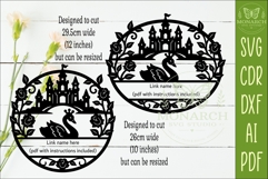 Swan Princess Name Sign SVG, Fairytale Castle Laser Cut File Product Image 2