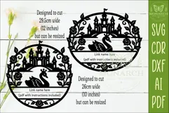 Swan Princess Name Sign SVG, Fairytale Castle Laser Cut File Product Image 2