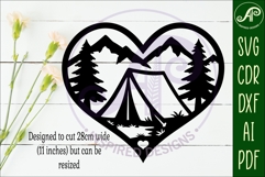 Camping tent heart wall sign, camper home decor Product Image 2
