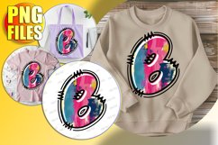 B Doodle Letter Valentine Sweet Whimsical Heart! Product Image 1