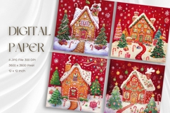 Santa Christmas Background Wallpaper Winter Snow Backdrop_20 Product Image 1