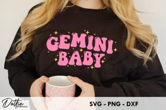 Gemini Baby SVG DXF PNG Zodiac Star Sign Product Image 2