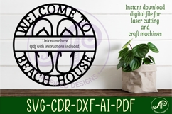 Beach House Name Sign Personalized Flip Flops Family SVG Product Image 2