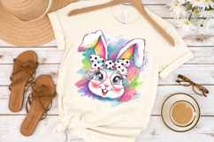 Bunny Easter Clipart, Happy Easter Sublimation PNG Product Image 2