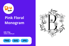 Pink Floral Monogram Product Image 1