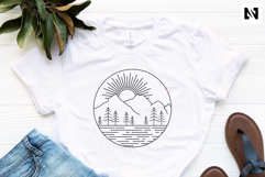 Sun Svg, Sun Clip Art, Sun and Mountain Svg, Sunset Svg Product Image 2