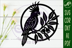 Cockatoo bird wall sign, SVG file. Product Image 2