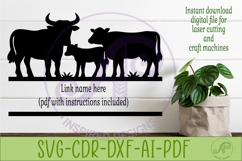 Cow Family Name Sign, Farm lovers SVG for Laser cutting Product Image 2