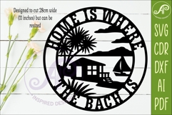 Home Is Where the Bach Is SVG, Kiwi Beach House Laser Cut Product Image 2