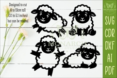 Cute Sheep Silhouettes SVG Farm Animal Laser Cut Files 1 Product Image 2