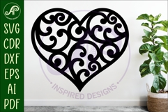 New Zealand koru heart wall sign, SVG file. Product Image 2