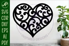New Zealand koru heart wall sign, SVG file. Product Image 2