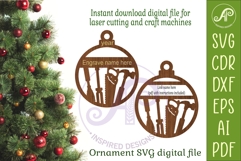 Carpenter Christmas Ornament SVG, Woodworker Gift, Laser Cut Product Image 2