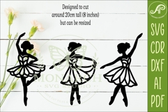 Ballerina SVG Silhouette. Ballet Wall Art Files for Laser 2 Product Image 2