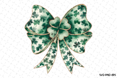 Shamrock Bow Svg | St Patrick&#039;s day Design Product Image 1