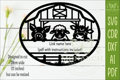 Cute Farm Animals Name Sign SVG, Personalized Barn Decor Product Image 2