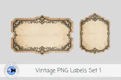 Vintage PNG Junk Journal Labels 1 Product Image 3