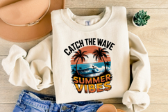 Catch the wave Summer Vibes SVG Design | SVG Cut files Product Image 4