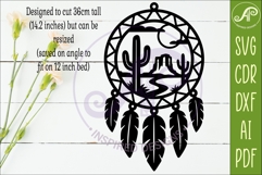 Desert Dreamcatcher Laser Cut File, Boho Southwest Wall Art Product Image 2