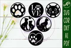 Cat lovers Coasters, laser cut out 2 Product Image 2