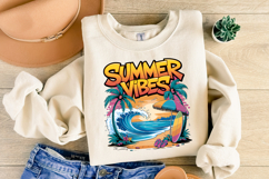 Summer Vibes SVG Design | SVG Cut files Product Image 5