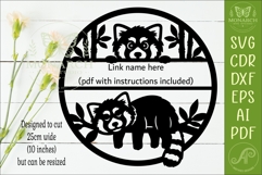 Personalized Red Panda Name Sign, Woodland Nursery Decor Product Image 2