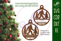 Bigfoot personalized Christmas Ornament SVG Product Image 2