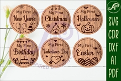 My first celebrations Baby holiday milestone discs laser Product Image 2