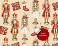 Christmas Nutcracker Seamless Patterns Product Image 2
