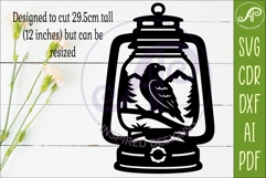 Camping Lantern Scene Eagle Wall Sign Product Image 2