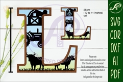 Farm Large L wall Letter 3 layer sign Product Image 2