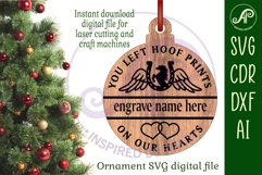 Horse memorial Christmas Ornament SVG laser cut Product Image 2