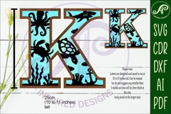 Ocean Large K wall Letter 3 layer sign Product Image 2