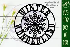 Winter Wonderland Christmas wall sign svg laser cut file Product Image 2
