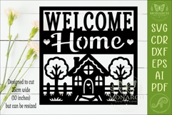 Welcome Home Farmhouse Wall Sign SVG, Rustic House Decor Product Image 2