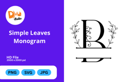 Simple Leaves Monogram Product Image 1