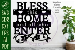 Bless this home wall sign svg laser cut Product Image 2