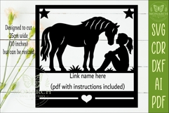Personalized Horse Girl Name Sign SVG. Equestrian Decor Product Image 2