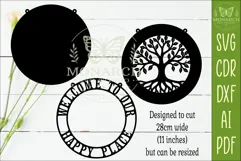Welcome to Our Happy Place SVG | Tree of Life Layered Sign Product Image 2