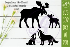 Woodland animal Silhouette Animals for laser cutting 1 Product Image 2