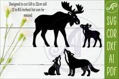 Woodland animal Silhouette Animals for laser cutting 1 Product Image 2