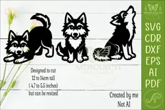 Cute Wolf SVG Silhouette Woodland Animal Cut Files 1 Product Image 2